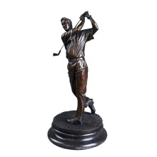 Sports Bronze Sculpture Golf Player Decoration Brass Statue Tpy-009